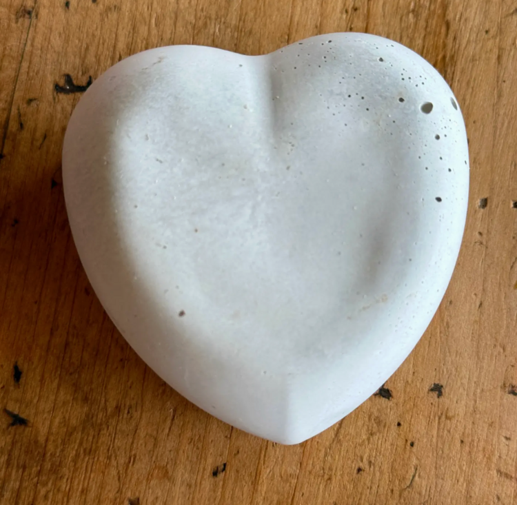 Sea and Green Concrete Heart