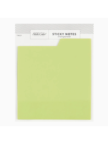Studio Calico Tabbed Transparent Sticky Notes - Green