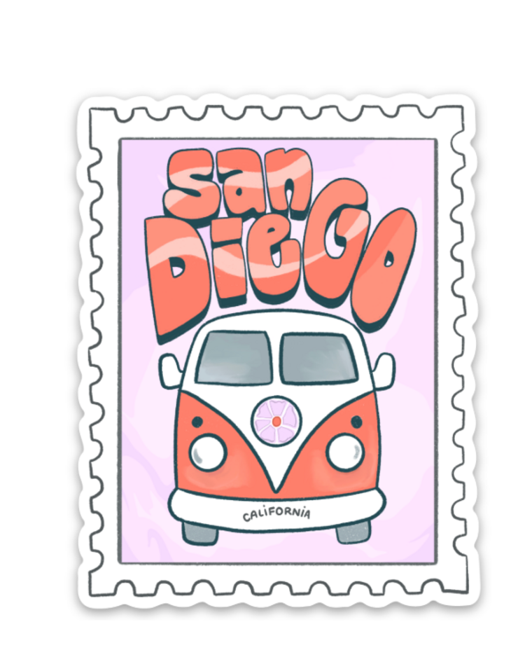 Sweet Paper Custom San Diego Bus Magnet