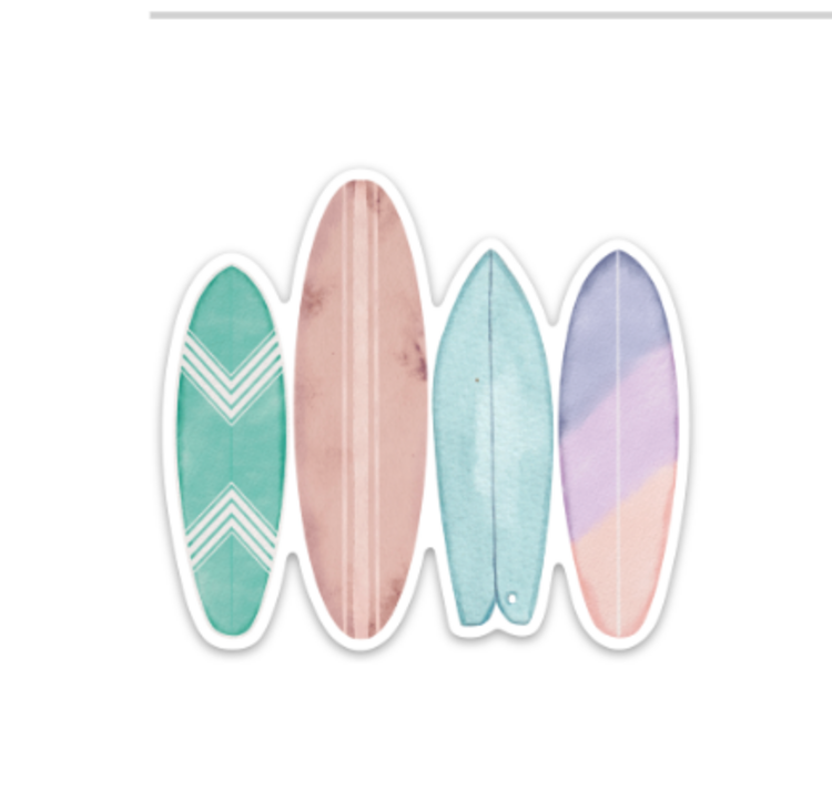 Sweet Paper Custom surfboard STICKER