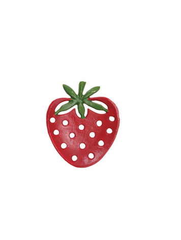 Creative Co-Op Cast Iron Strawberry Shaped Soap Dish