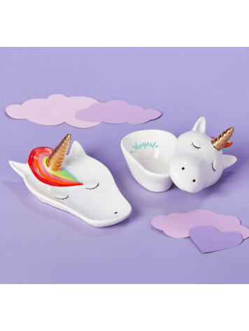Two's Company Unicorn Trinket Tray