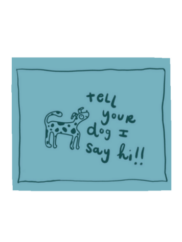 Stoodles Studio HI Dog Postcard