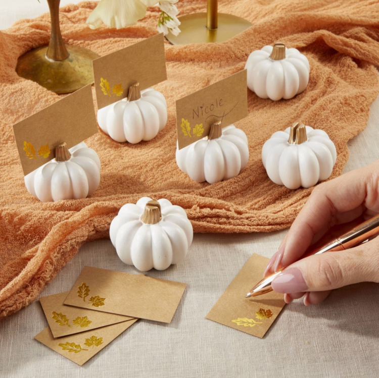 Kate Aspen Pumpkin Placecard Holder