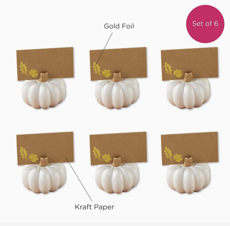 Kate Aspen Pumpkin Placecard Holder