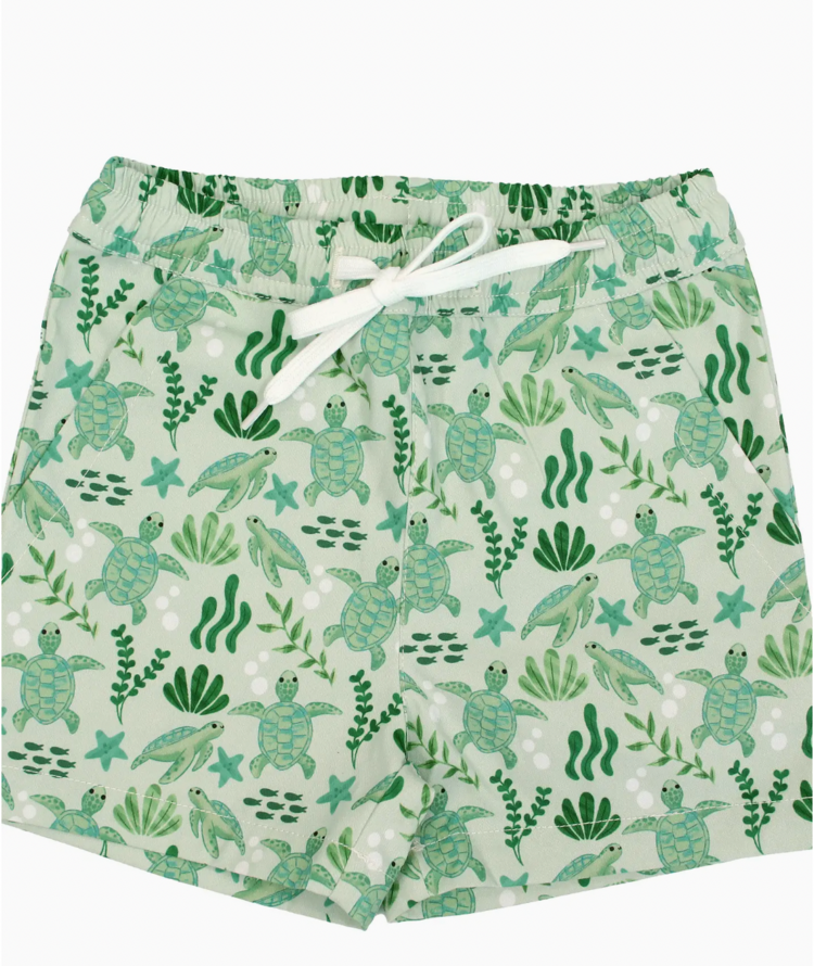 Emerson and Friends Save the Sea Turtles Swim Trunks