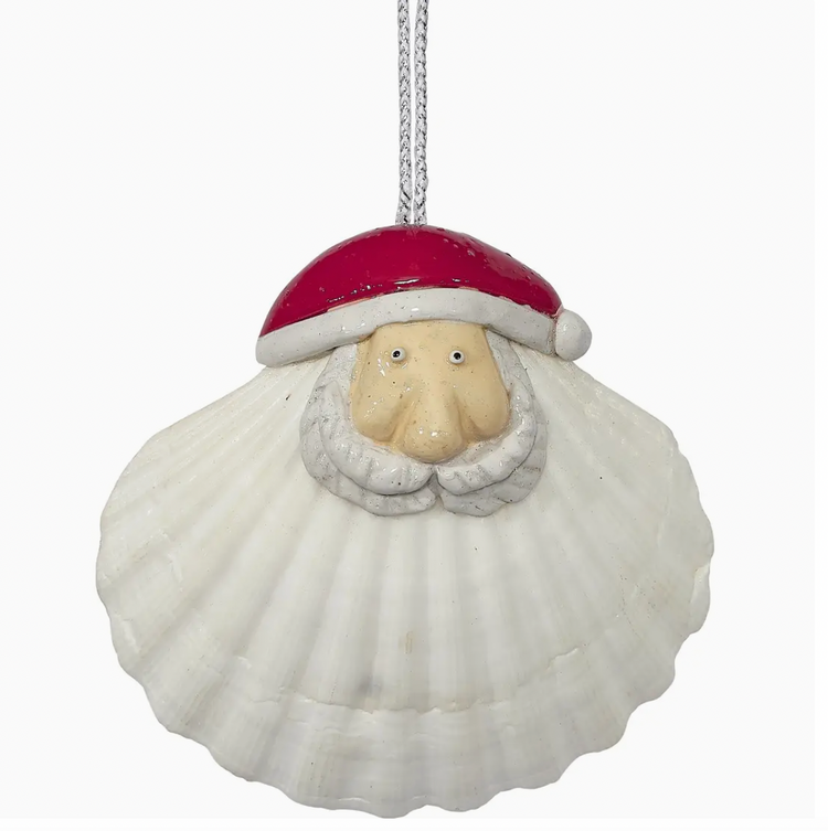 HS Seashells Irish Deep Santa Ornament