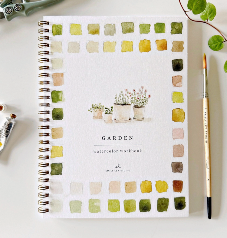 emily lex studio Garden Watercolor Workbook