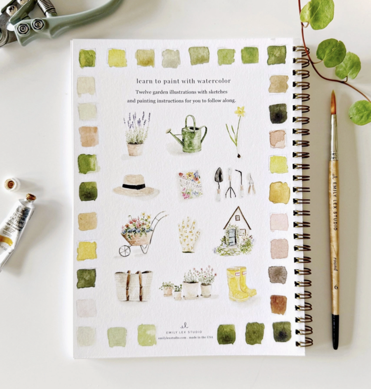emily lex studio Garden Watercolor Workbook