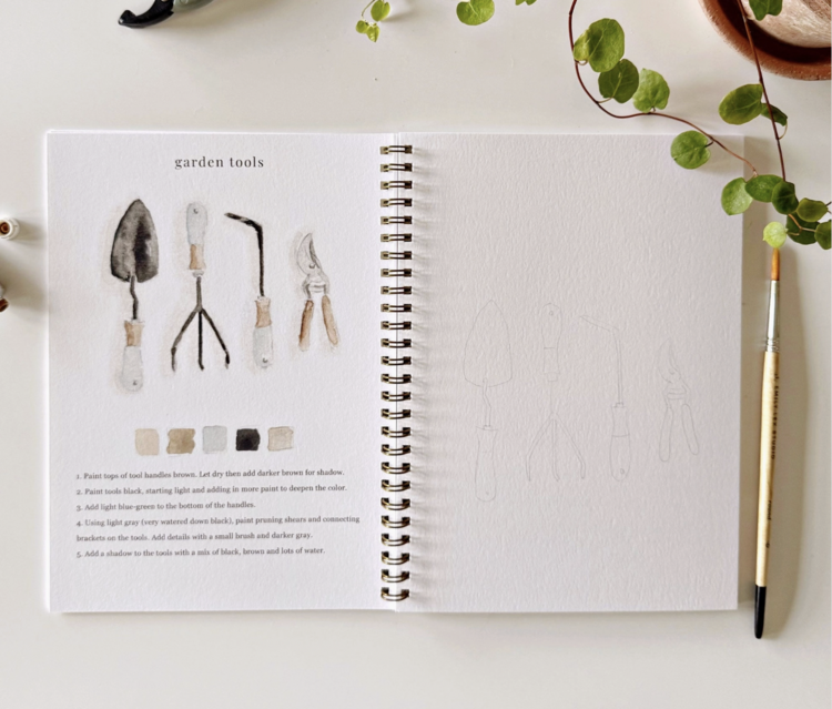emily lex studio Garden Watercolor Workbook
