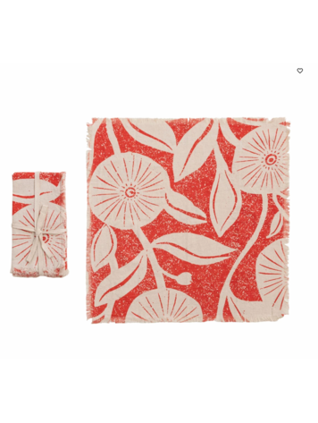 Creative Co-Op Cotton Printed  w/ Floral Pattern