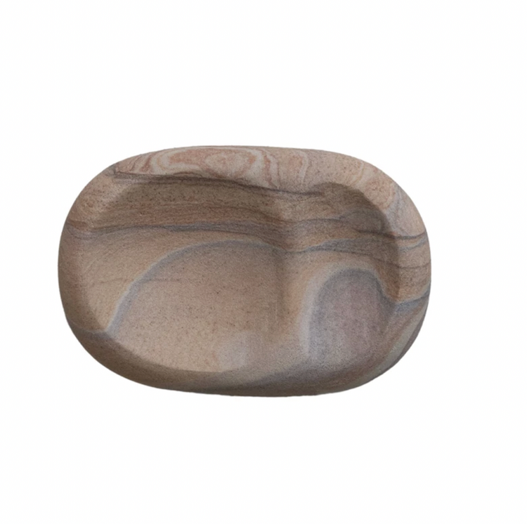 Creative Co-Op Decorative Sandstone Dish