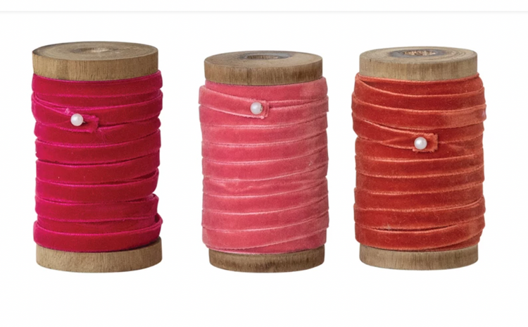 Creative Co-Op Ribbon Velvet Holiday