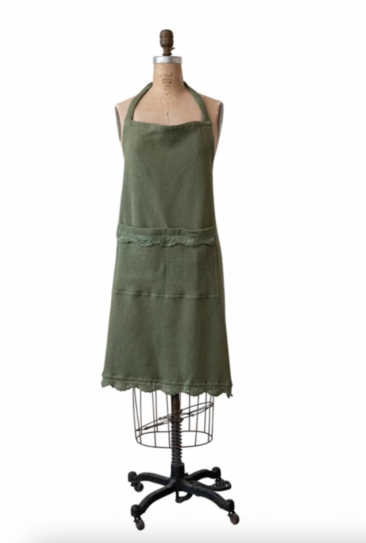 Creative Co-Op Cotton Waffle Weave Apron