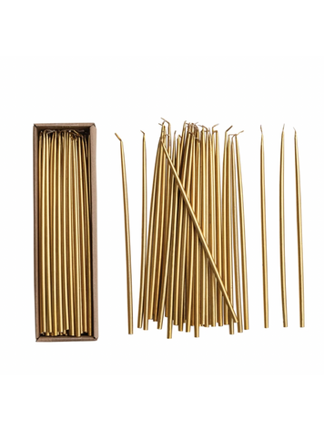 Creative Co-Op Unscented Thin Taper Candles in Box