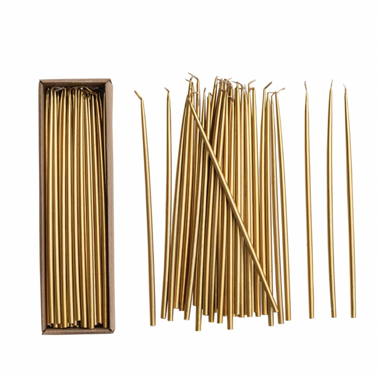 Creative Co-Op Unscented Thin Taper Candles in Box