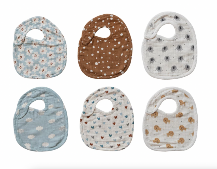 Creative Co-Op Cotton Double Cloth Baby Bib