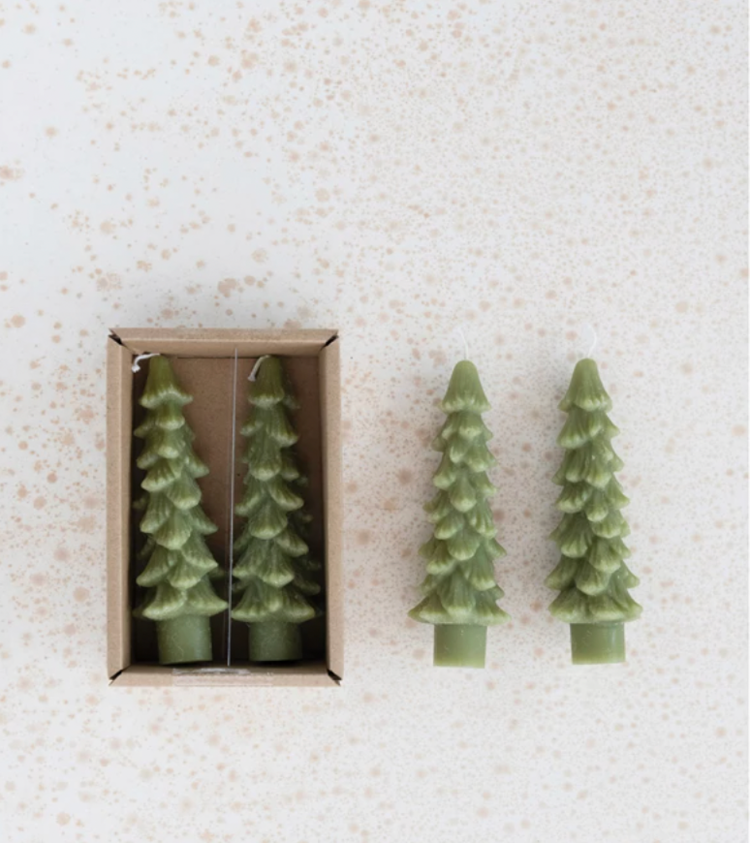 Creative Co-Op Mini  Tree Shaped Taper Candles