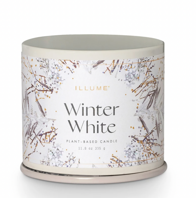 Creative Co-Op Winter White Vanity Tin Candle