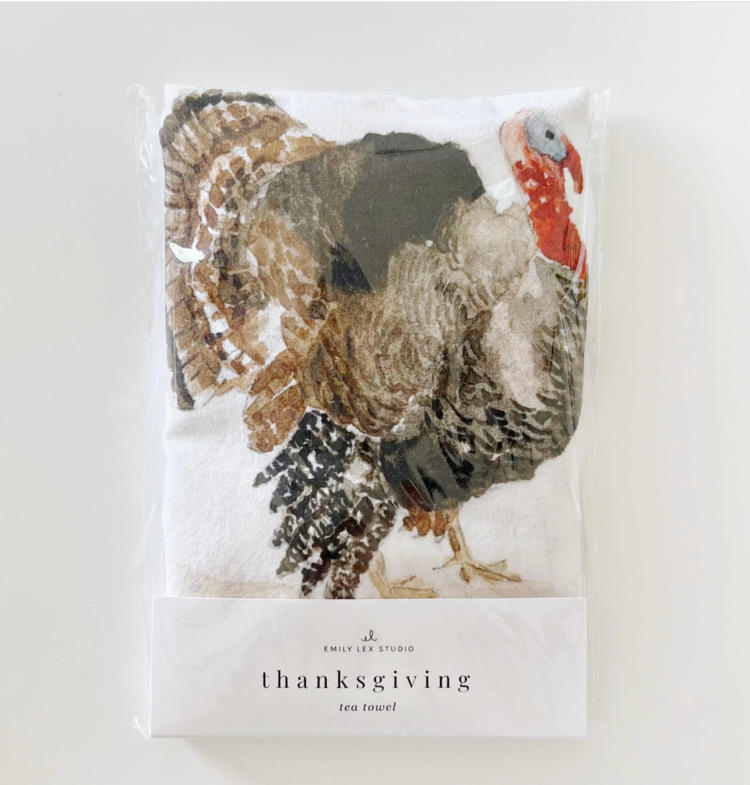 emily lex studio Thanksgiving Tea Towel