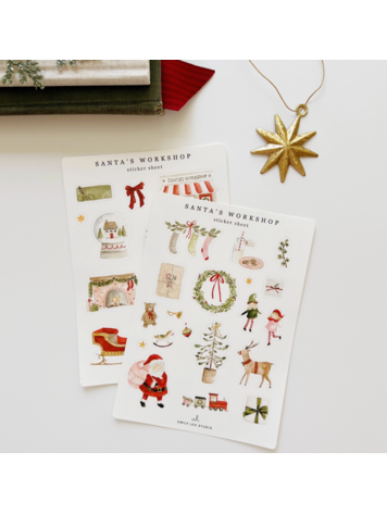 emily lex studio Santa's Workshop Sticker Sheets
