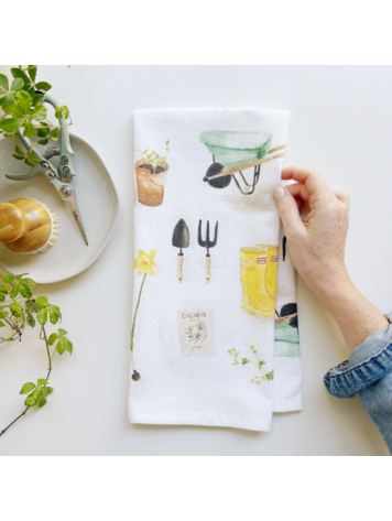 emily lex studio Gardening Tea Towel