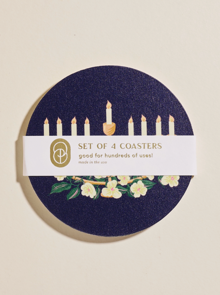 One & Only Paper Hanukkah Coasters