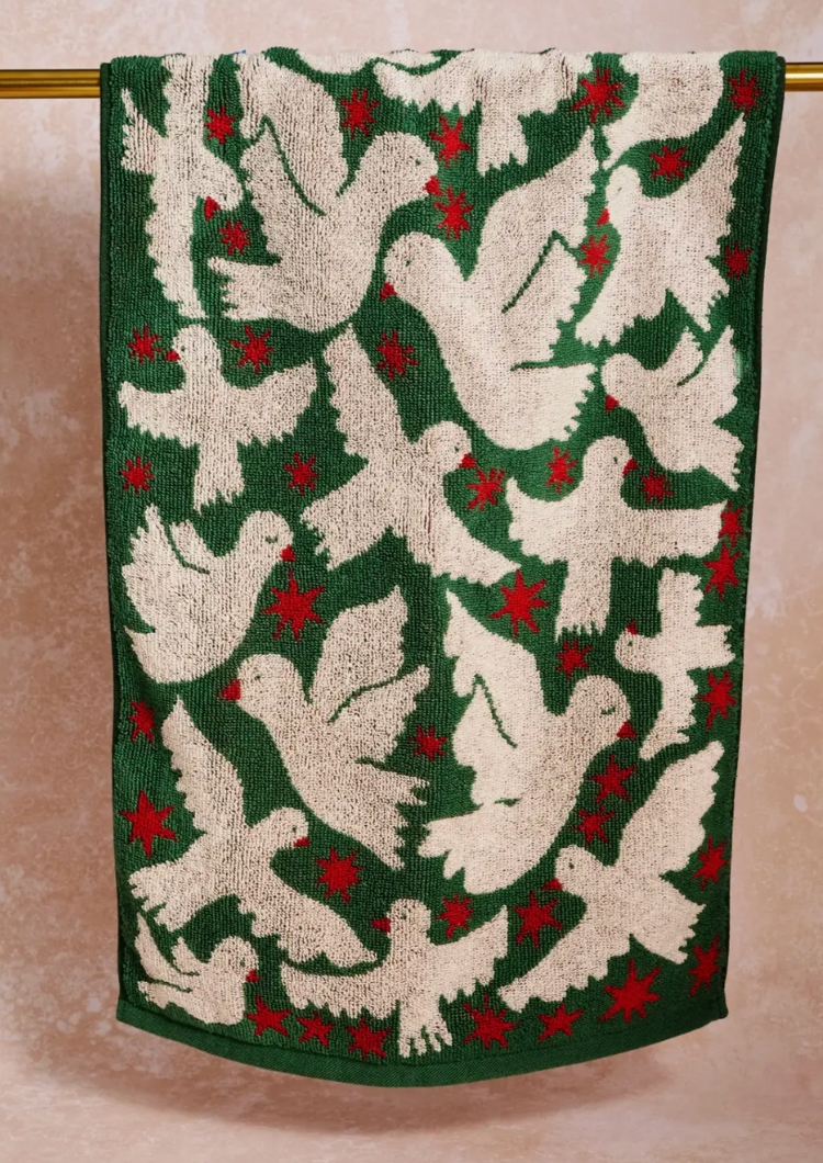 One & Only Paper Doves Terry Tea Towel