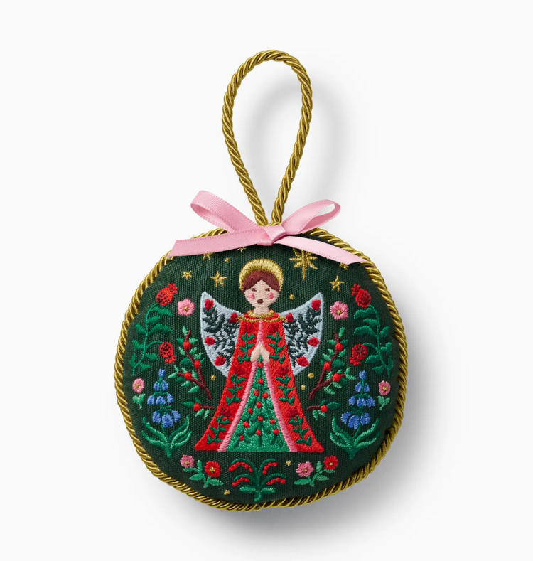 Rifle Paper Co. Angel Embroidered Ornament