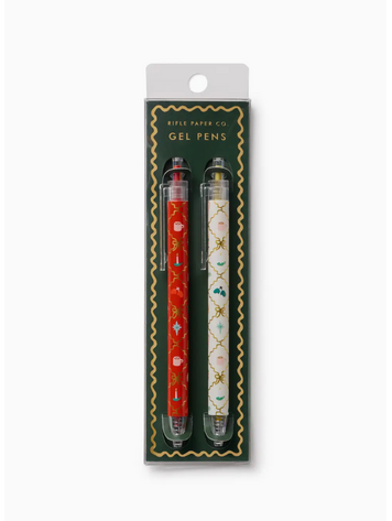 Rifle Paper Co. Holiday Argyle Gel Pen Set of 2
