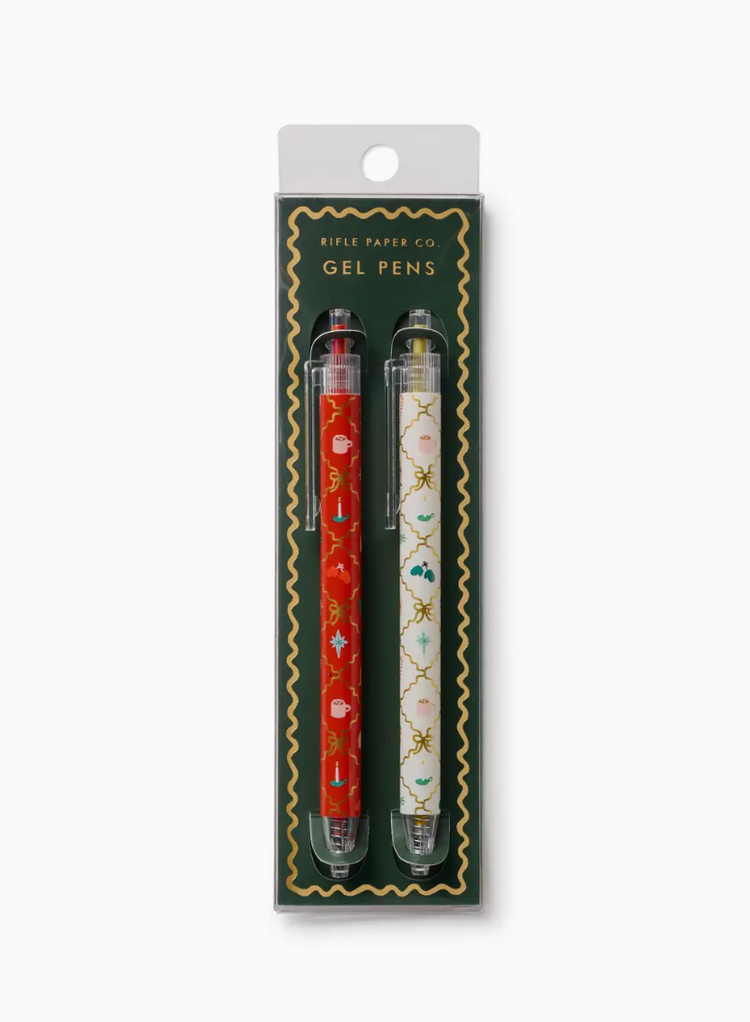 Rifle Paper Co. Holiday Argyle Gel Pen Set of 2