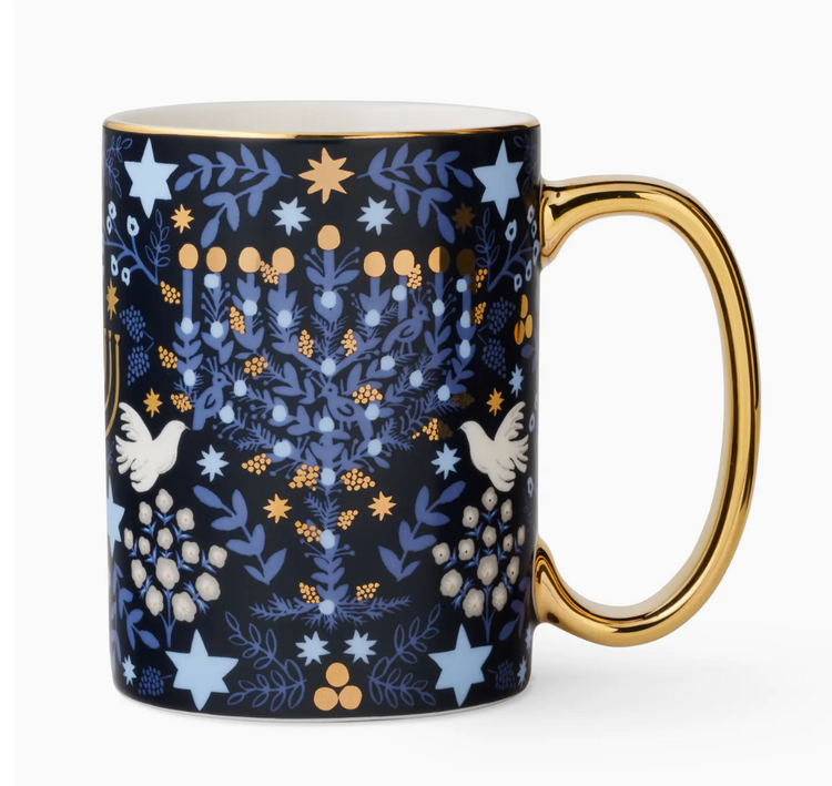Rifle Paper Co. Laurel Menorah Porcelain Mug