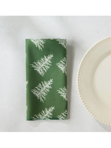 Geometry Cedar Green Dinner Napkin Set