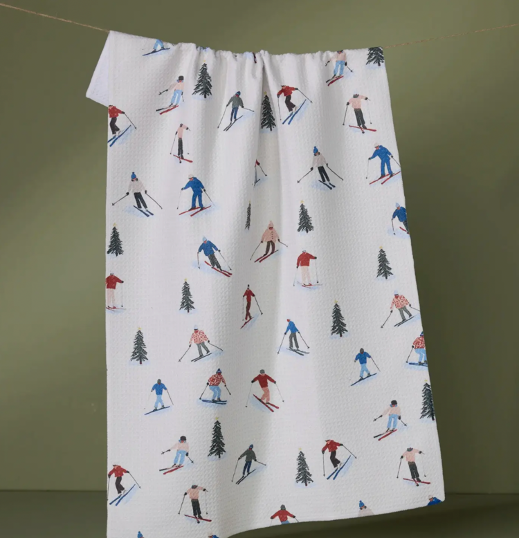 Geometry Holiday Tea Towel