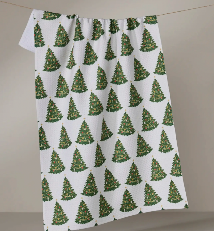Geometry Holiday Tea Towel