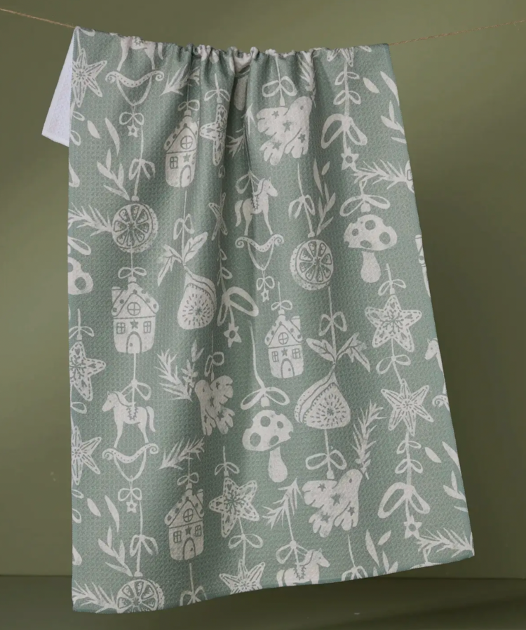 Geometry Holiday Tea Towel