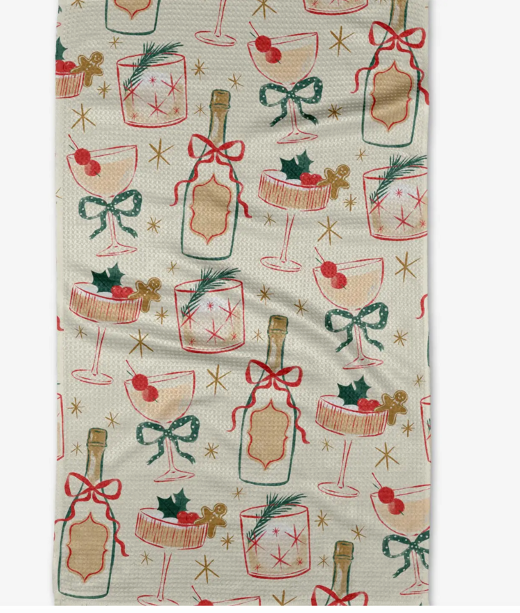 Geometry Holiday Tea Towel