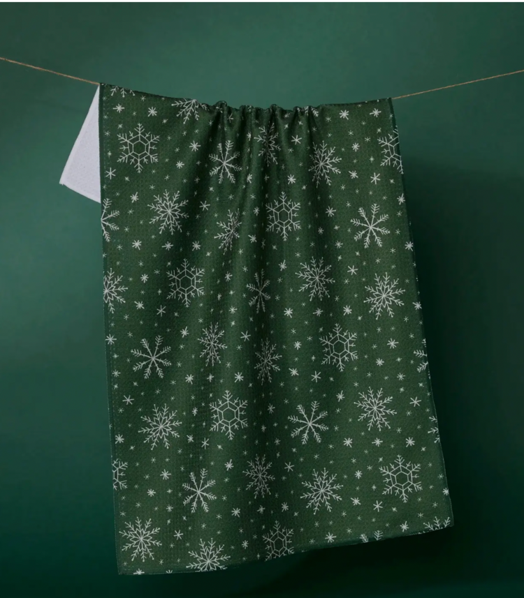 Geometry Holiday Tea Towel