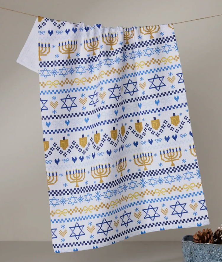 Geometry Holiday Tea Towel