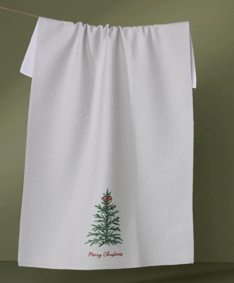 Geometry Holiday Tea Towel