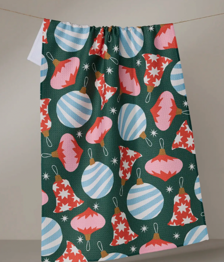 Geometry Holiday Tea Towel