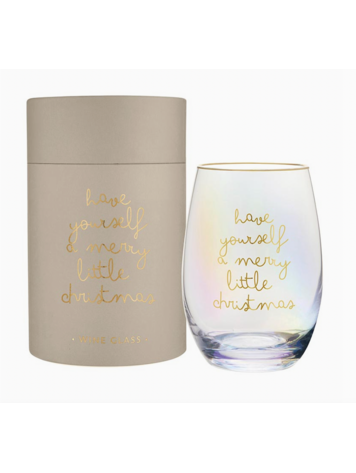 Santa Barbara Design Studio Stemless Wine Glass - Merry Little Christmas