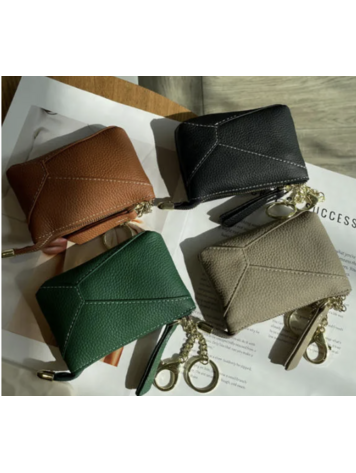 Sweet Cherry Sky Genuine Leather Coin Purse Wallet