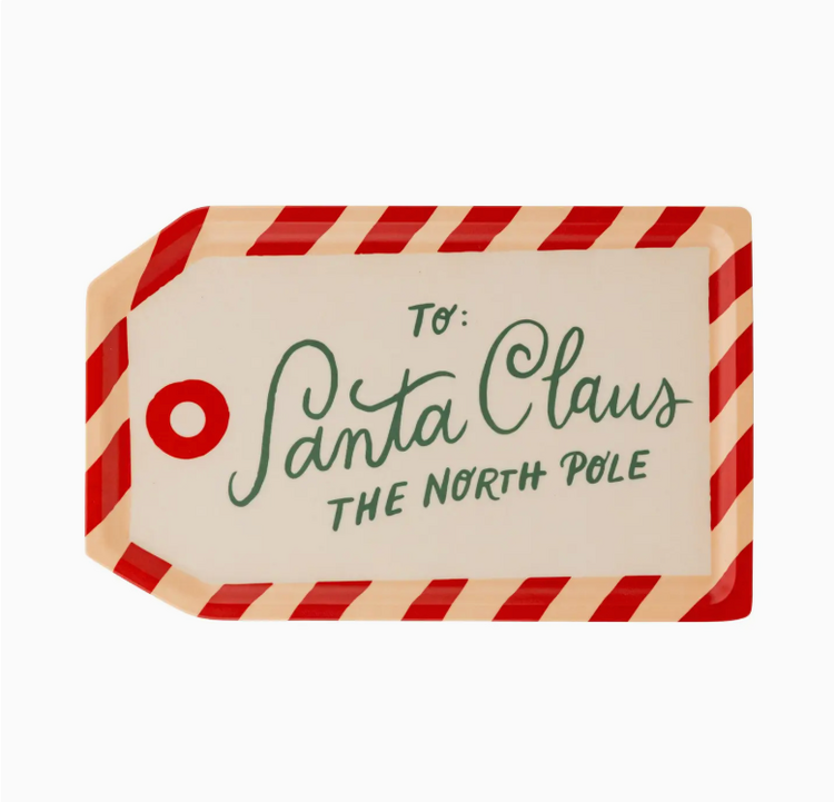 My Mind's Eye To Santa Tag Bamboo Tray