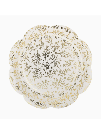 My Mind's Eye Gold Sprigs Paper Plate