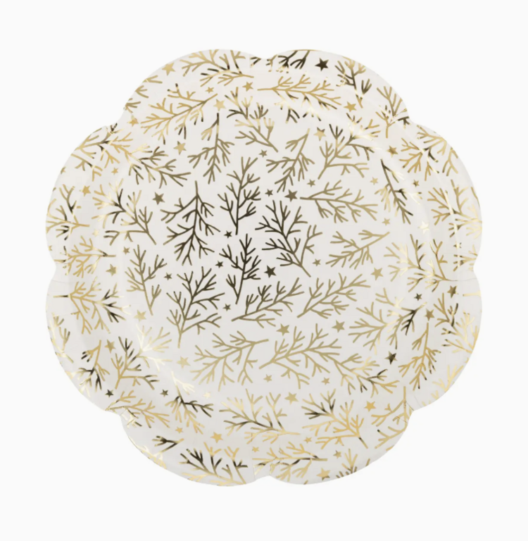 My Mind's Eye Gold Sprigs Paper Plate