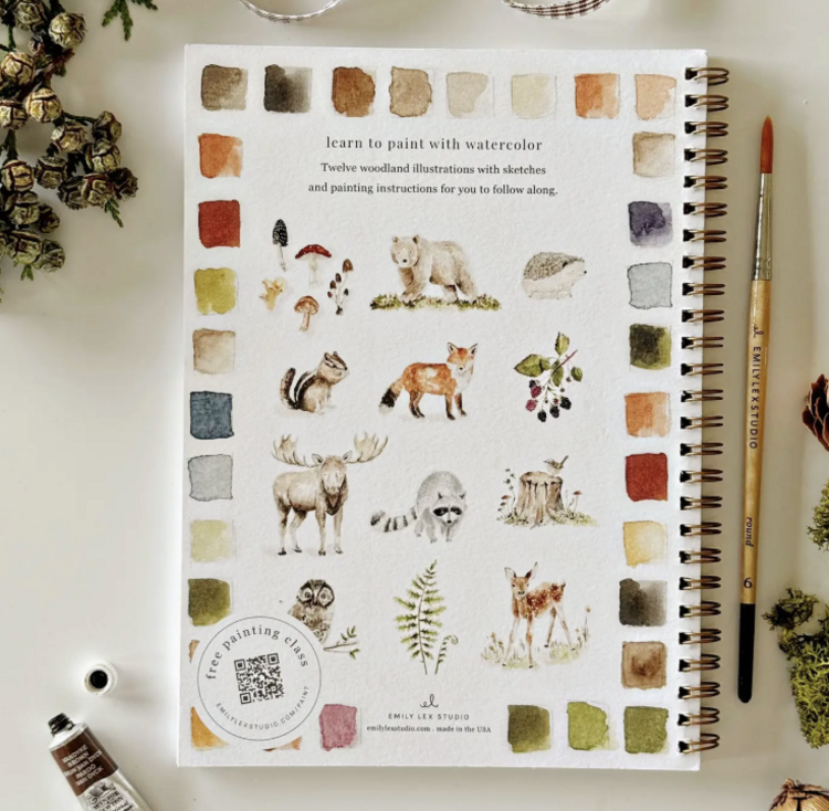 emily lex studio Woodland Watercolor Book