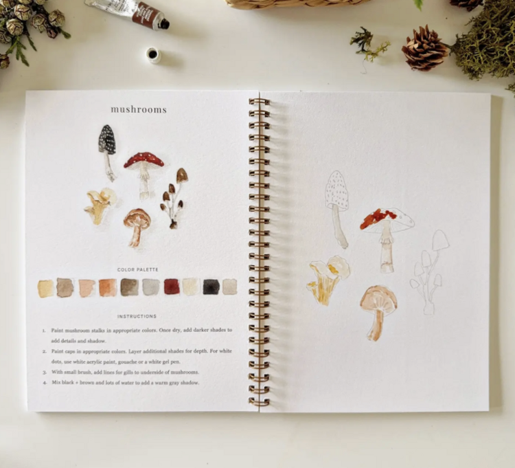 emily lex studio Woodland Watercolor Book