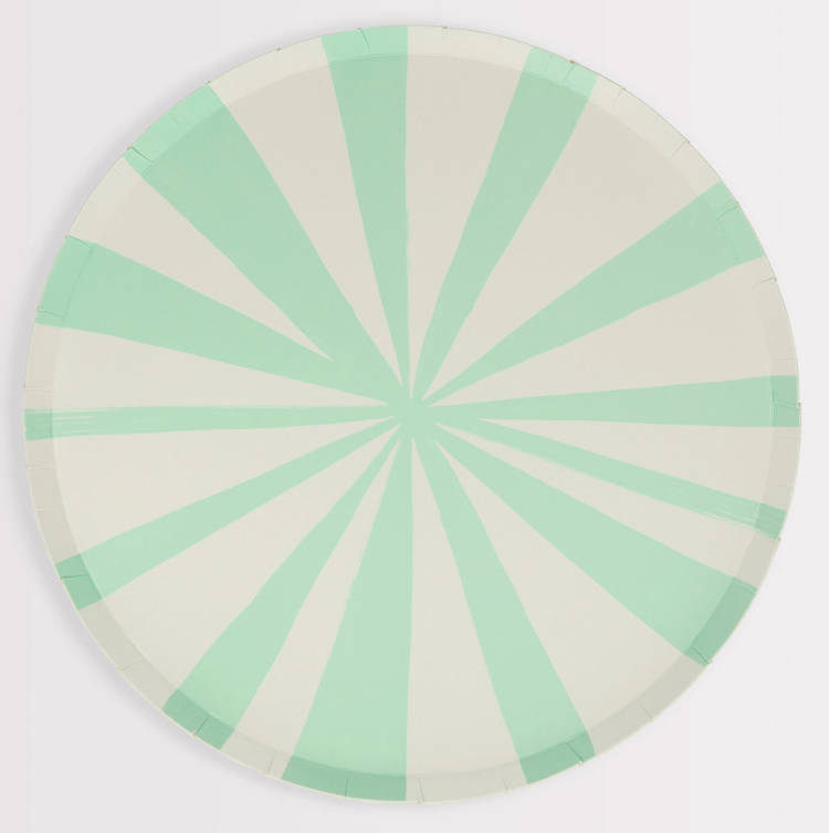 Meri Meri Mint Stripe Side Plates