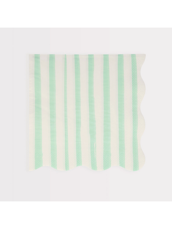 Meri Meri Mint Stripe Large Napkins